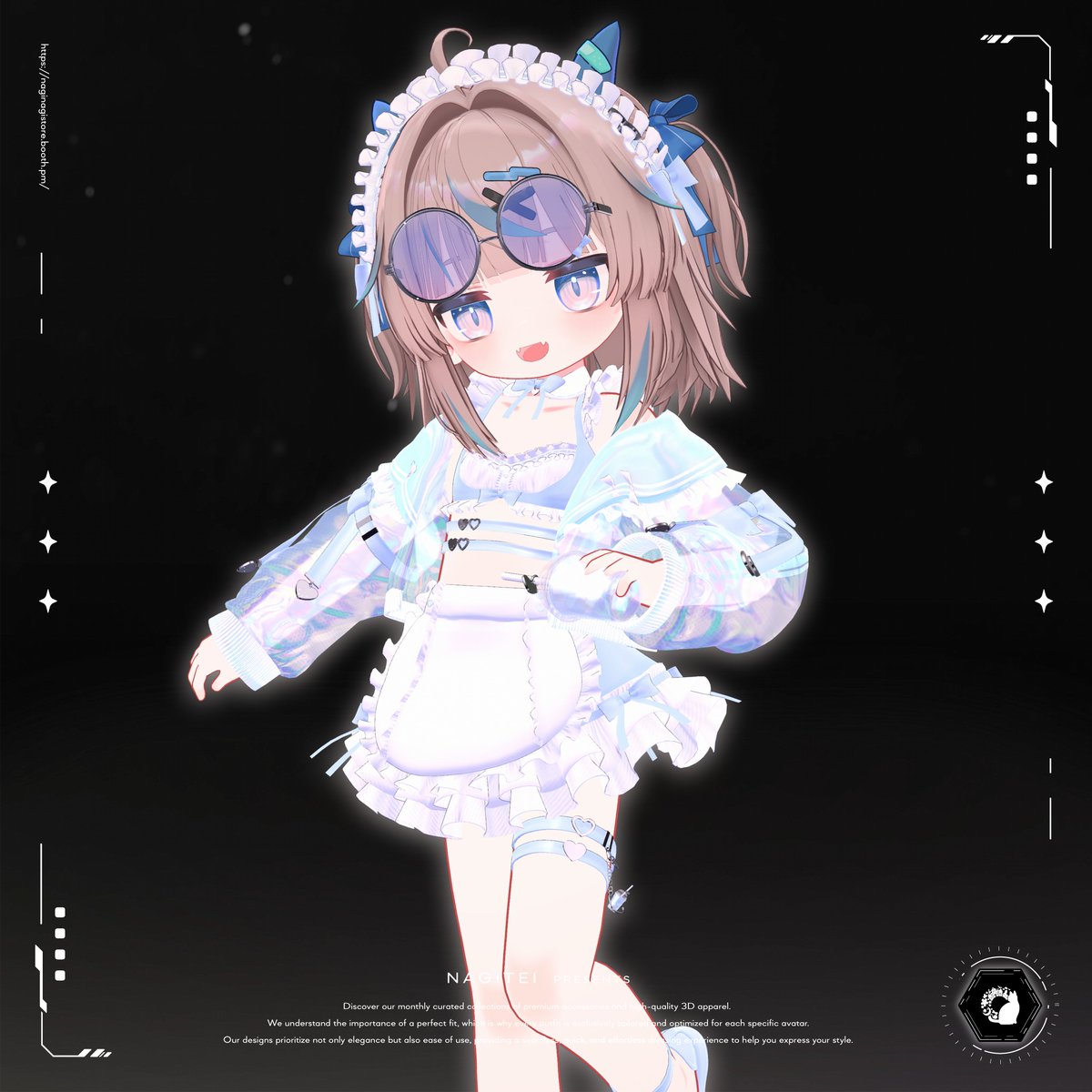 NagiTei_VR's tweet photo. ✨新作WIP✨️
「サマーラブメイド-SummerLoveMaid-」

Mayoちゃんに引き続き、今回からあたらしく「真央ちゃん」「リュミィちゃん」「ぽわりちゃん」に対応しました✨

今回は44体対応の予定です！ https://t.co/VD5AggpzRI