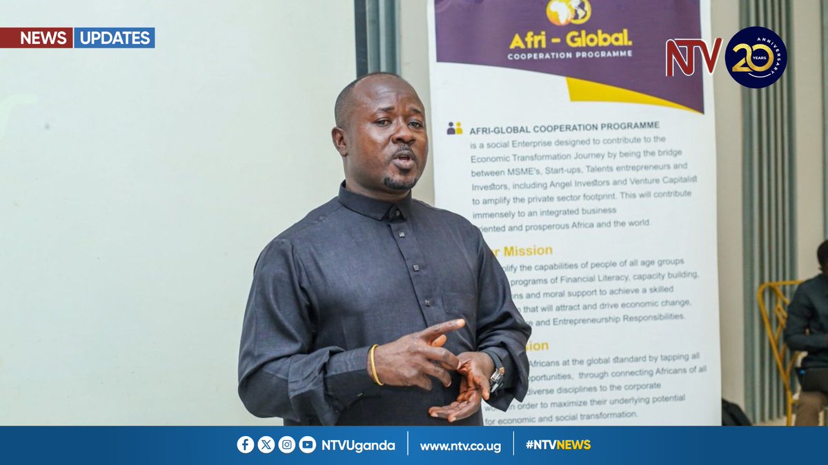 ntvuganda's tweet photo. Financial experts have urged Ugandans to embrace financial literacy and a stronger savings culture before venturing into business. 
The call came as the Federation of Liberian Communities in East Africa (FOLICEA) and the Afri-Global Cooperation Programme (AGCP) signed an MoU to strengthen economic cooperation.
#NTVNews
📸 @princewdavid