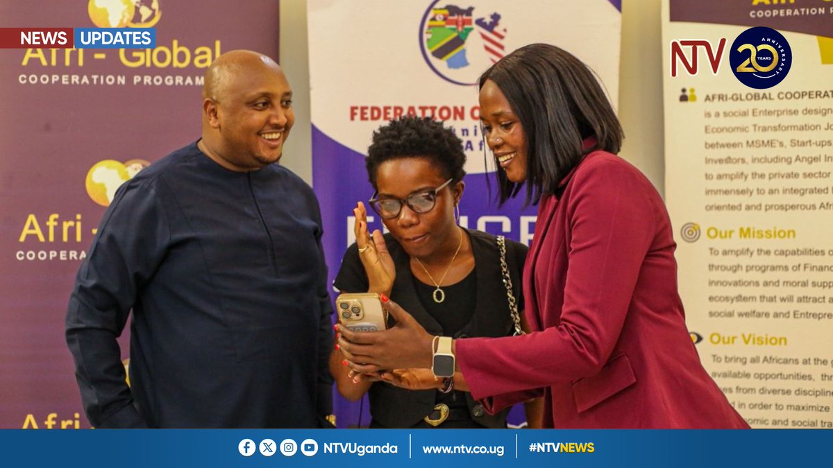 ntvuganda's tweet photo. Financial experts have urged Ugandans to embrace financial literacy and a stronger savings culture before venturing into business. 
The call came as the Federation of Liberian Communities in East Africa (FOLICEA) and the Afri-Global Cooperation Programme (AGCP) signed an MoU to strengthen economic cooperation.
#NTVNews
📸 @princewdavid