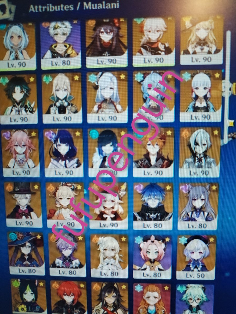 fufupenguinn's tweet photo. Selling genshin acc ar60, 29 five stars, EU server. 
Dm me for more info! Taking PayPal cash. 
#genshinimpact #genshintrade #crosstrade #genshinselling https://t.co/zh1oK8VEYv