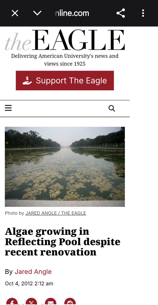 JusBlockMeAlred's tweet photo. @LucasSa56947288 Here's the reflecting pool under Obama's 34 million dollar renovation. Take all the time you need. https://t.co/xqM36o3FMM