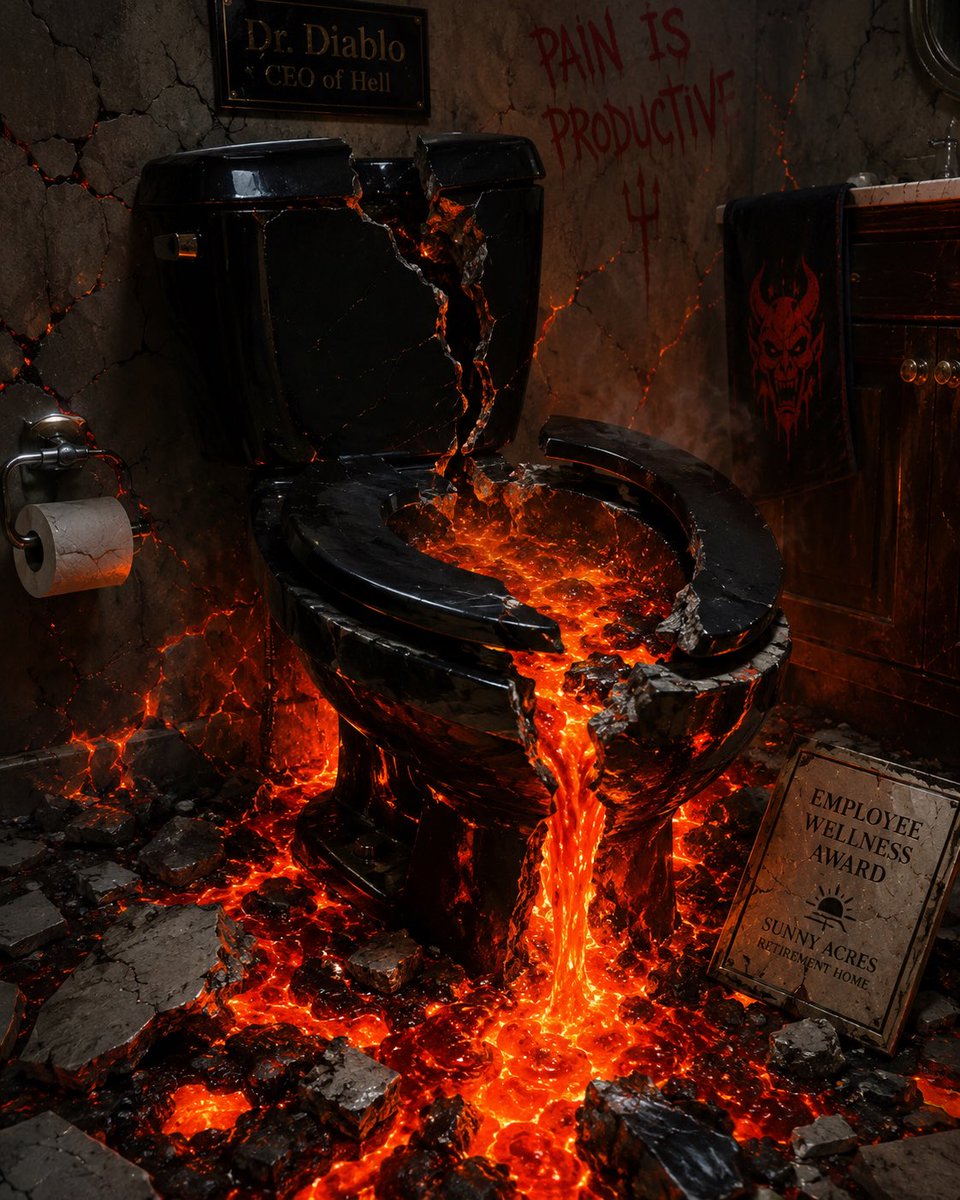ShaneSuffriti's tweet photo. @RealDrDiablo @CornNuts The emergency plumber has arrived and forwarded us this photo. Due to the extent of the damage, Sunny Acres Retirement Home has been declared a Disaster Area. The Governor’s Office has been notified and is evaluating whether a State of Emergency is warranted. https://t.co/3R9GeJMht6