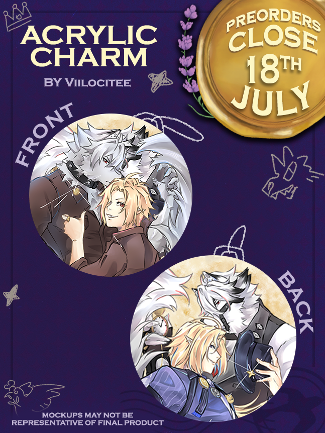 lycahugozine's tweet photo. ✨MERCH PREVIEW✨

Let a flip of a coin decide your fate! Instead of heads and tails, we have lycahugo from the past and lycahugo in the present. Make sure to grab yourself a coin-shaped double-sided acrylic charm by @viilocitee!

Thank you for your hard work 💜🪻 https://t.co/mNnktDci5d