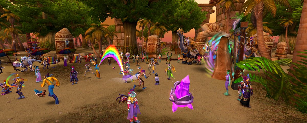 WarcraftCares's tweet photo. It's already super busy here on Echo Isles by the Starting Line! We're doing invites for all of our official US Racing Guilds on Feathermoon US!🏳️‍🌈🏳️‍⚧️

- Running of the Trolls
- Troll for Initiative
- Trollkyo Drift
- Trolladega Nights
- They See Me Trolling
- Trollin in da Deep

Run leaves the starting zone at 6pm PDT/9pm EDT Join us to run the Darkspear Dash! 

Info site: https://t.co/lPdgeWiVhw
Discord: https://t.co/mDEQGLLTBh
Forums https://t.co/98whFQLJSq 

EU Run Tomorrow June 28th on Argent Dawn!