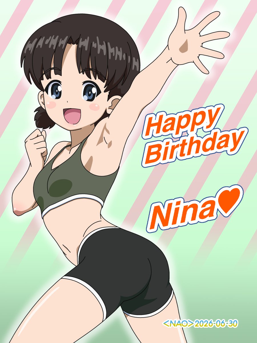 naotosi_ap's tweet photo. ガルパン GuP garupan のニーナです♪ 6月30日はニーナ生誕祭、今日がニーナ生誕祭2026でっす😇 

「んだんだ。」 https://t.co/AaNKPHZQSf
