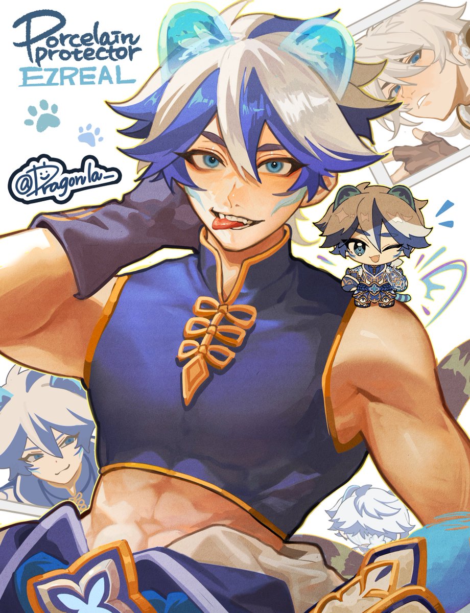 Dragonla_'s tweet photo. Porcelain Protector 💙 Ezreal
I always end up drawing more Ezreal just to show off my chibi Ezreal Uw<🐾 https://t.co/lF2iuPIqxA