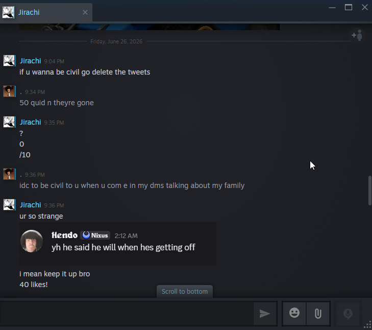 soulyrl's tweet photo. @jirachii22 funny how fast things can change.
Stop begging me to delete the tweets and to sort things out.
@RL_Status @RocketLeague never unban this guy https://t.co/puQ6gLjXMo