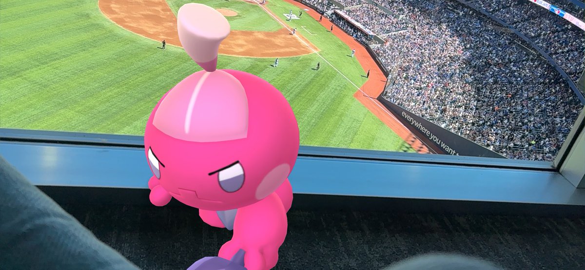 ISimpEwok's tweet photo. Tinkatink at the Blue Jays game not very happy today https://t.co/n4ZTUqOLjo