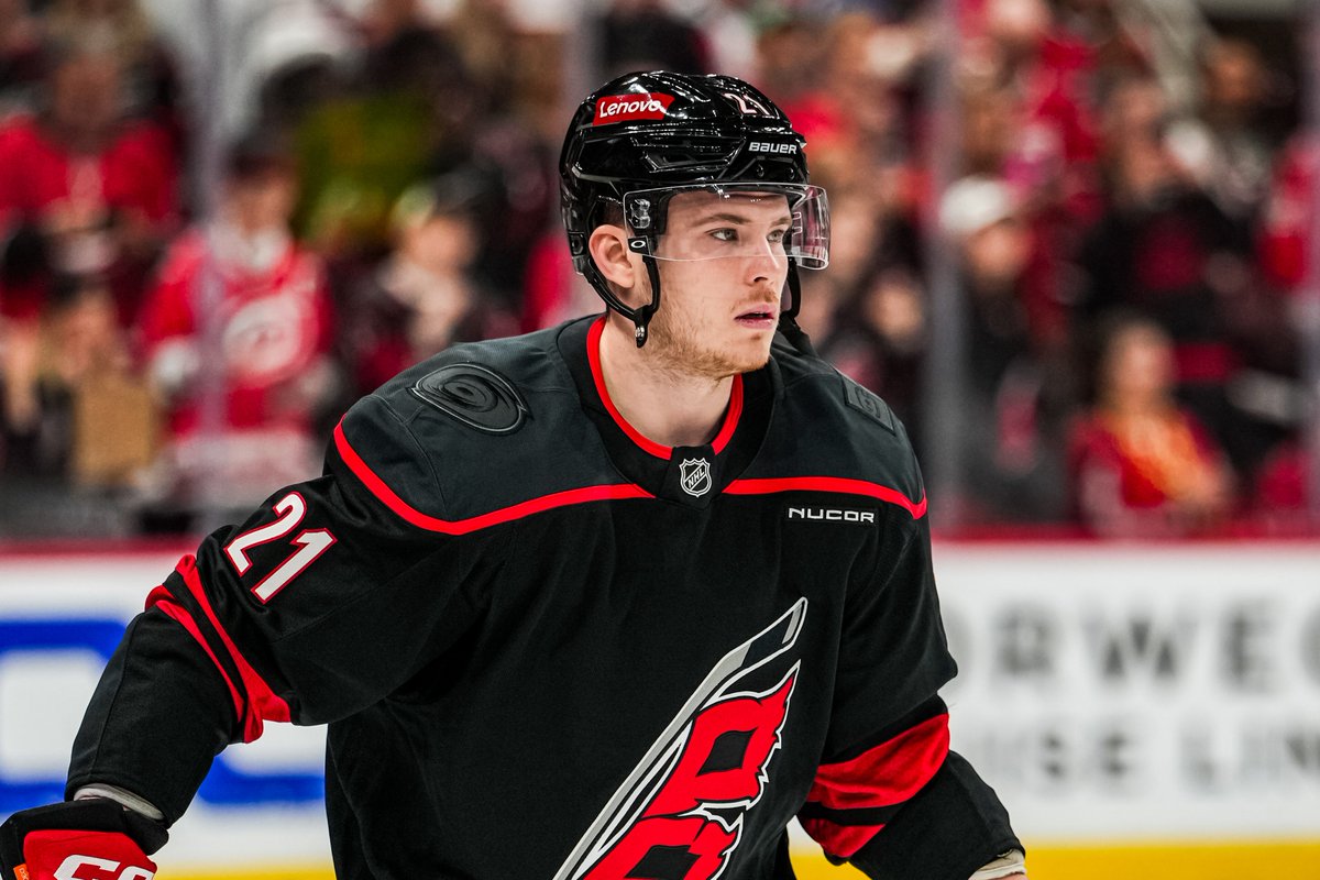 BR_OpenIce's tweet photo. Carolina currently has $11.1M of salary cap space per @PuckPedia with Nikishin as a RFA and Freddie as a UFA 

Could the 24 year old cup champ be on the move soon? 🤔 https://t.co/PObPyRrctO