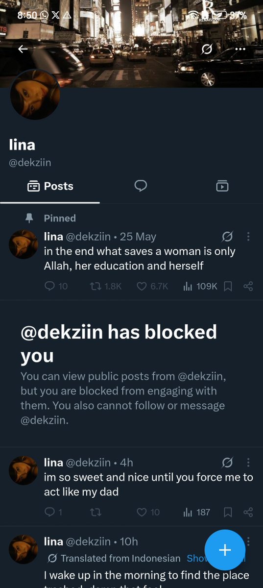 daddyxdz1's tweet photo. @dekziin @SuperSaiyanGr 😂😂😂😂😂😂😂 الصوصيالة دارت بلوك كي متعرفيش تهدري بالاونڨلي علاش تحشمي في روحك باينة دايرة كي نمي و مشى قارية 😂😂 https://t.co/PcoBh4CWB3