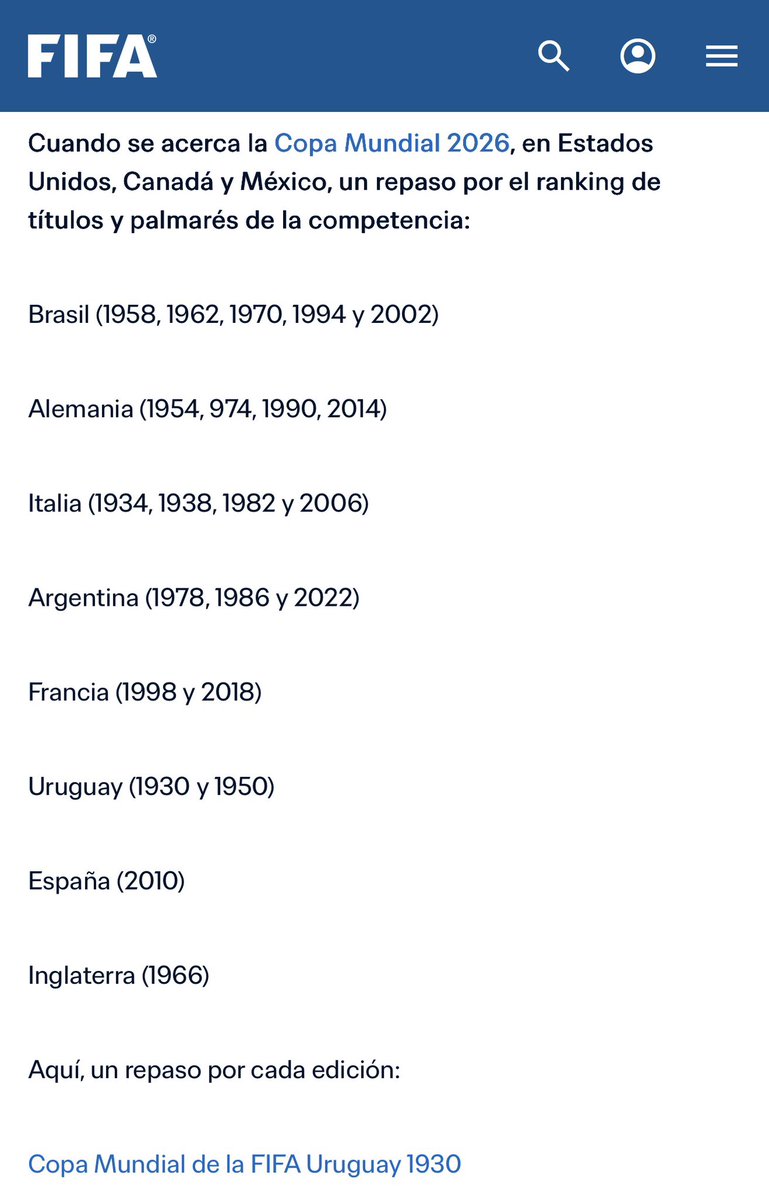 lupamdq's tweet photo. @nachosaldombide Te hice caso y fui a Google, a la página de FIFA, mira lo que dice. 
Apreté muchas veces F5 a ver si se actualizaba, pero no… siguen siendo dos nomá. https://t.co/dGPXW5meaf