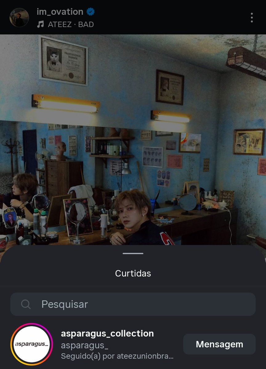 YeosangBR's tweet photo. ✨️ NÃO PERDEM NEM UM 1 SEGUNDO! A ASPARAGUS curtiu a publicação do #YEOSANG no Instagram 🤍

#여상 #ATEEZ #에이티즈 @ATEEZofficial https://t.co/ZjAlO7OwCB
