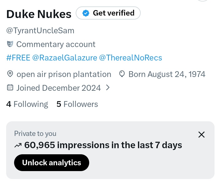 TyrantUncleSam's tweet photo. Next stop, 100K dark impressions. https://t.co/DNFSujGY2y