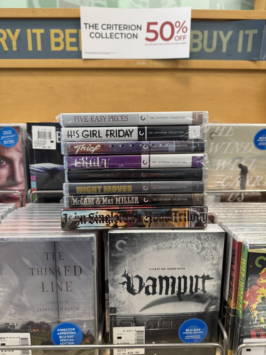 jbstrevel's tweet photo. The haul. @Criterion @BNBuzz https://t.co/Lh6I8Esc3a