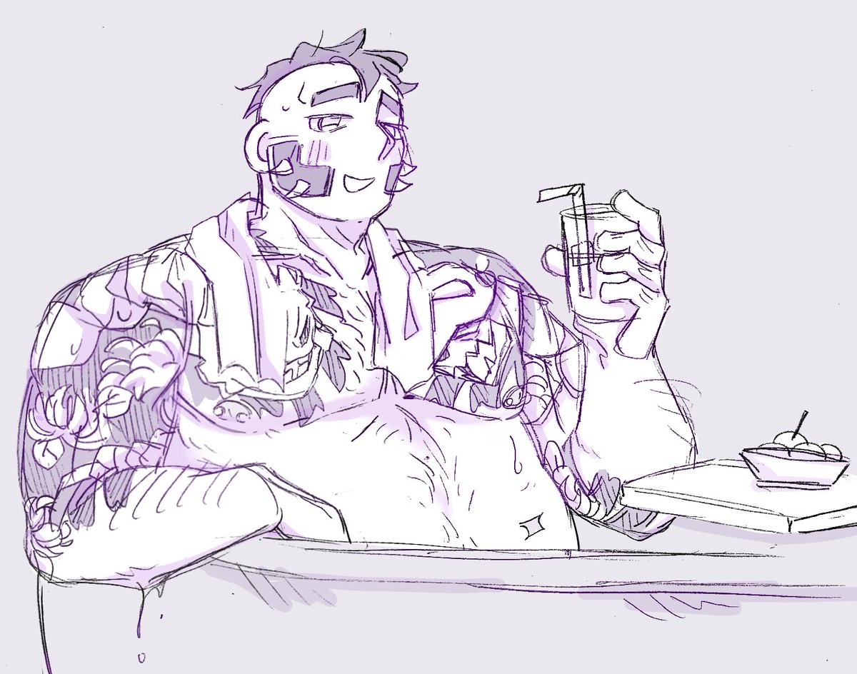 nartothelar's tweet photo. commission for @/dr-miel: philippe taking a cold bath on a hot day! https://t.co/2A4pTgpA9B