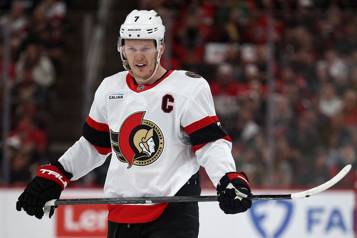 NHL_Muse's tweet photo. Brady Tkachuk reportedly told his Senators teammates for the last FOUR years that he had no intention of re-signing in Ottawa, per Bruce Garrioch 🤯😳 https://t.co/uHFHbKSw6B