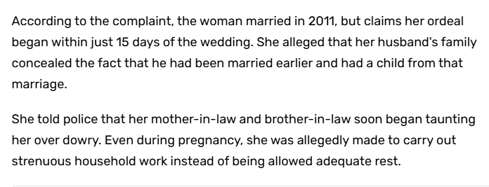 imra_mra's tweet photo. This entire case is completely fake. Let me explain how:-

1 In this case, the woman suddenly remembered after 15 years that her harassment had started just 15 days after the marriage.

2 Along with the husband, his mother and brother are also falsely accused. Everyone is dragged into the case solely to create pressure.

3 This woman did not file for divorce instead, she filed a criminal complaint. The motive is clearly to exert pressure.

4 If you read this woman's allegations, you will immediately understand that the entire case is fabricated. There is not a single allegation that she has left out. 

This case can never be proven in any Indian court. However, the trial will still go on. The laws and the government of this country have turned marriages into a धन्धा ...! 

https://t.co/sMqJDt6QWX