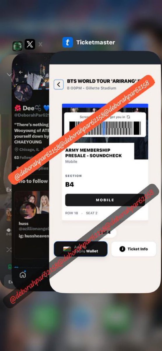 DeborahPar62158's tweet photo. Wts 2x #ARIRANG In Foxborough, USA Soundcheck VIP tickets 🎫 at Gillette Stadium 🏟️ Massachusetts! Day2

AUG 6
Sec: B4 Row:18 Seat:2-5

I’ll be at venue on concert day to check you in. Passing on these amazing seat! Below fv

#arirang_bts 🏷️wtt wtb BTS in Gillette stadium MA https://t.co/1URIlOW8yB