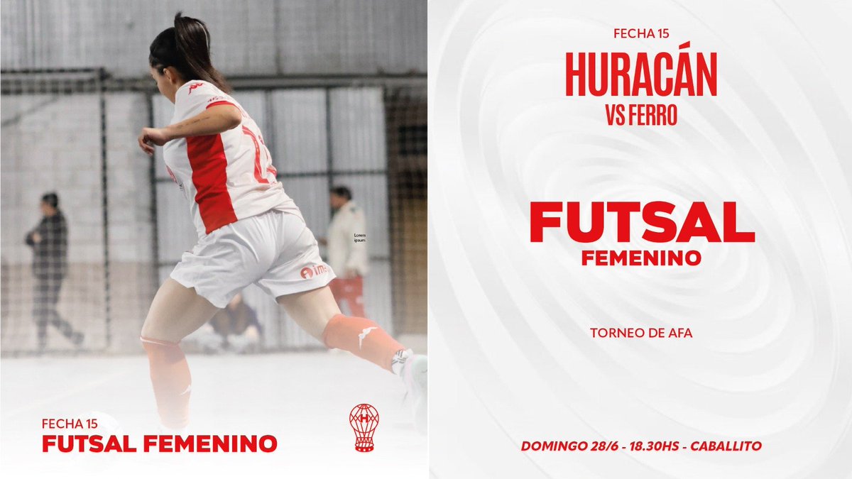 huracandeportes's tweet photo. #Huracán 🎈 #FutsalFemenino
⚽ Este domingo 28/6 la Primera del Globo se enfrentará a #Ferro desde las 18:30 por la #Fecha15 de la Primera División del Torneo de @Afa 2026, en Caballito https://t.co/o8ZjbnnmnN
