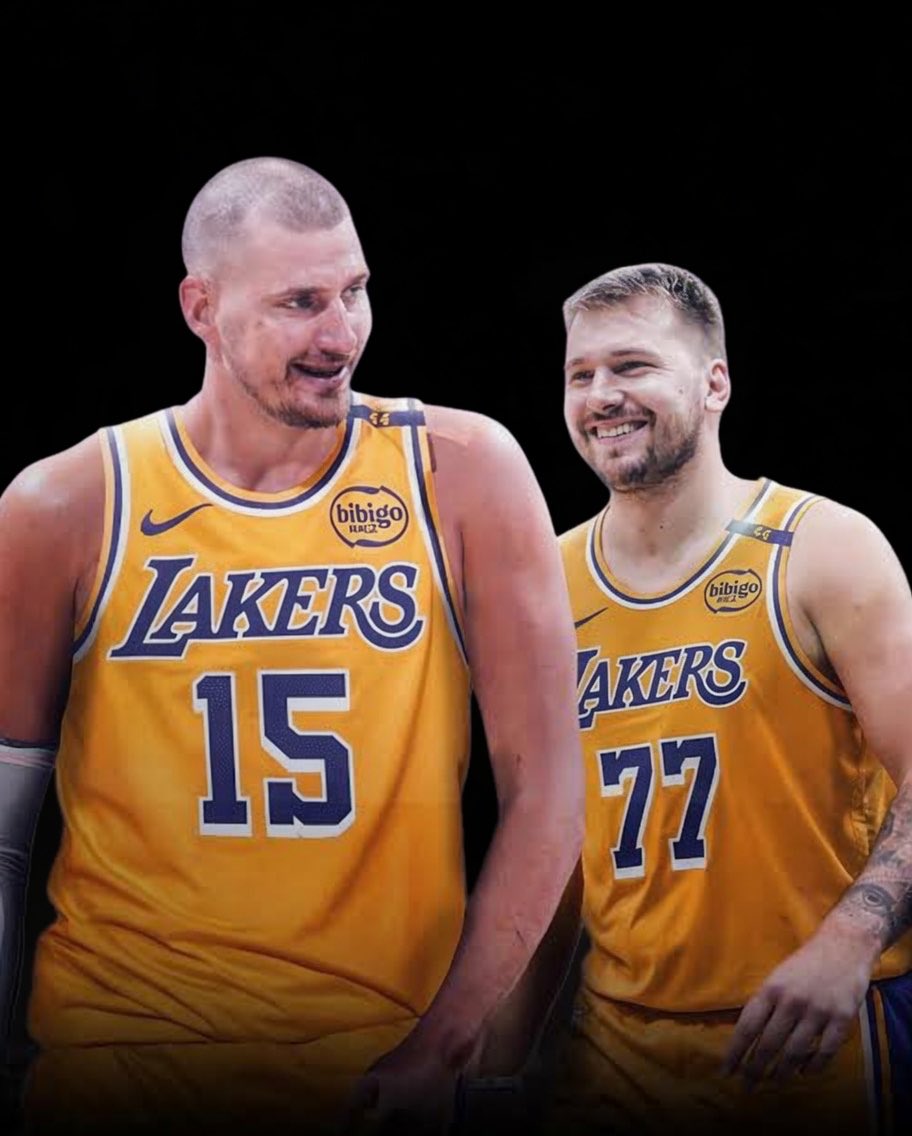 PlayoffDude's tweet photo. Nikola Jokic is considering holding off on signing a contract extension with the Nuggets. 

Luka Doncic took a discount when he signed his extension with the Lakers.

Hmmmmm 🤔 https://t.co/luMZ3VAiX7