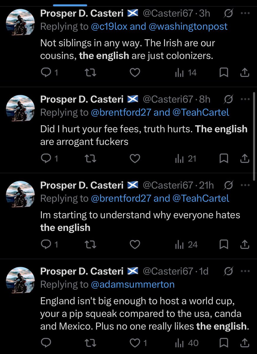 slackkejakke's tweet photo. “Why are the English obsessed with Scotland”

You made all of these posts within the last day https://t.co/qhaBb8zq9P