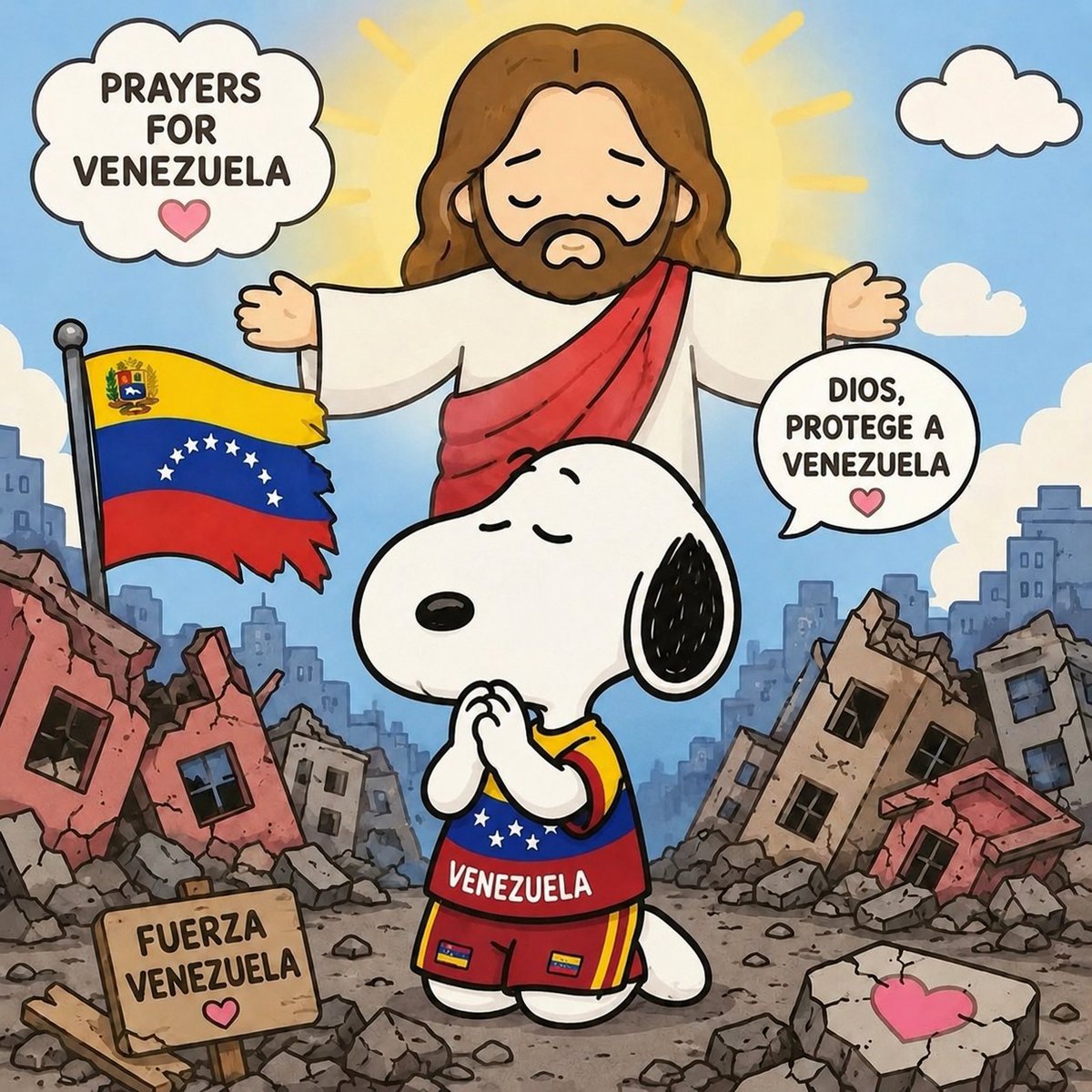 snoopyb047's tweet photo. Snoopy Prayers for Venezuela 🇻🇪 https://t.co/iTuxMV85cF