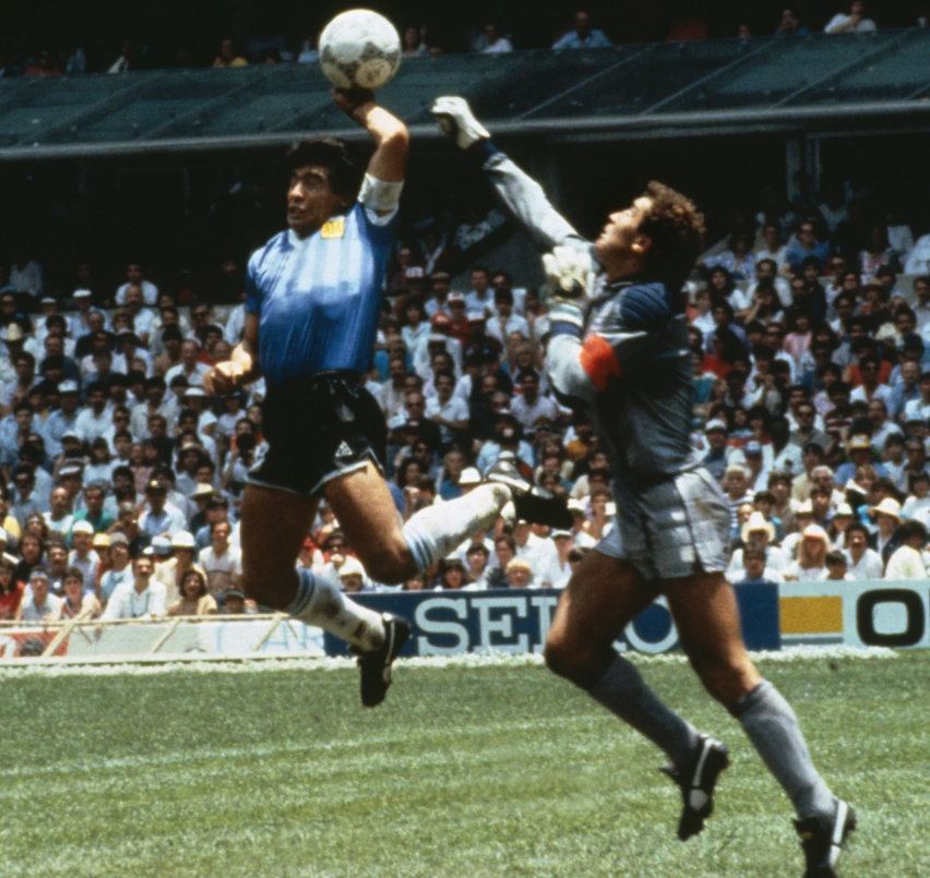 thinkingheights's tweet photo. One of the most iconic goals ever scored in the Football World Cup is The hand of God.
Which still lives rent free in the minds of the English.
If VAR existed back then there would be no hand of god.
#FuckVAR https://t.co/PnL8mQZB5Y
