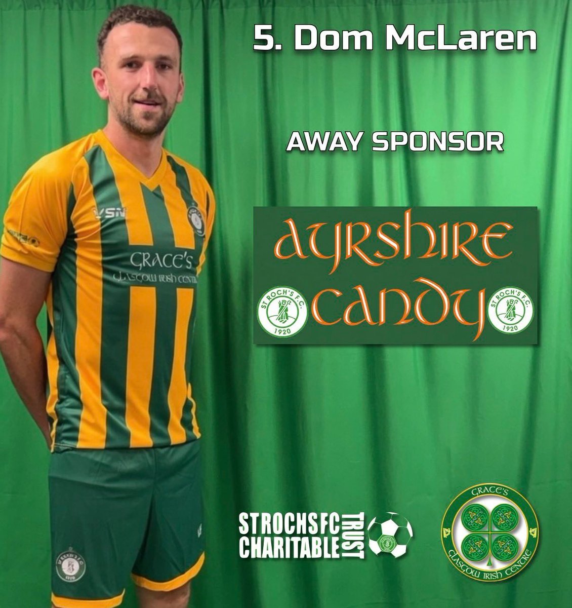 AyrshireCa62057's tweet photo. We are proud to once again sponsor Dom McLaren for the upcoming season both home and away.

The big man was an absolute rock last season and we are sure he'll show that heart and determination again.

Mon the Candy 🍭

@strochs_merch @StRochsJuniors https://t.co/OQyg1Tzglh