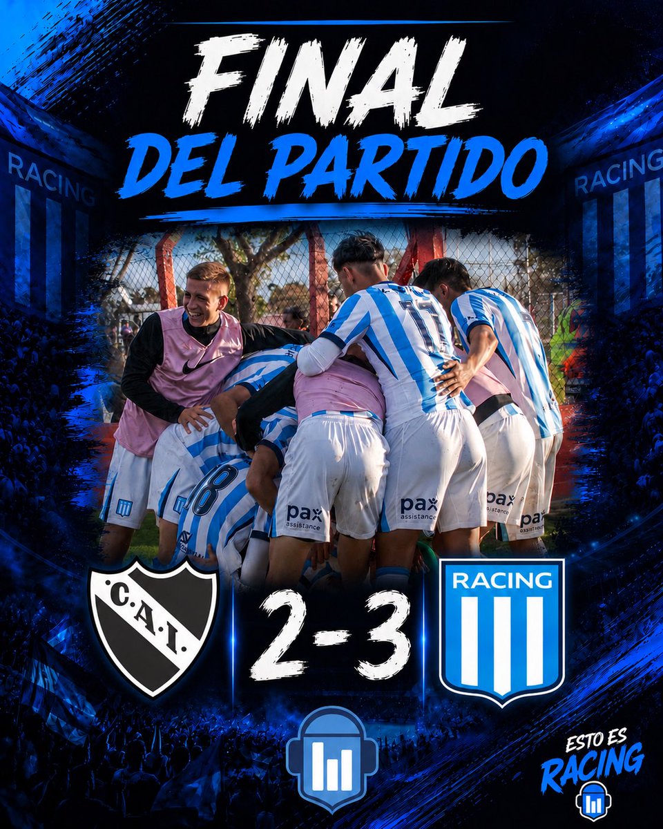 EstoesRacingOk's tweet photo. ¡𝗚𝗔𝗡𝗢́𝗢𝗢𝗢𝗢𝗢𝗢𝗢𝗢 𝗥𝗔𝗖𝗜𝗡𝗚! 🩵👊🏻

🔷 La Reserva comandada por Sebastián "Chirola" Romero le ganó el clásico Independiente como visitante y se metió en la semifinal del Torneo Proyección.

Los goles de La Academia los conviertieron:

⚽️ Jeremías Arias
⚽️Gonzalo Escudero
⚽️Leandro Milito

¡¡¡VAMOOOOOS LOS PIBES!!! 🩵🤍¡𝗚𝗔𝗡𝗢́𝗢𝗢𝗢𝗢𝗢𝗢𝗢𝗢 𝗥𝗔𝗖𝗜𝗡𝗚! 🩵👊🏻