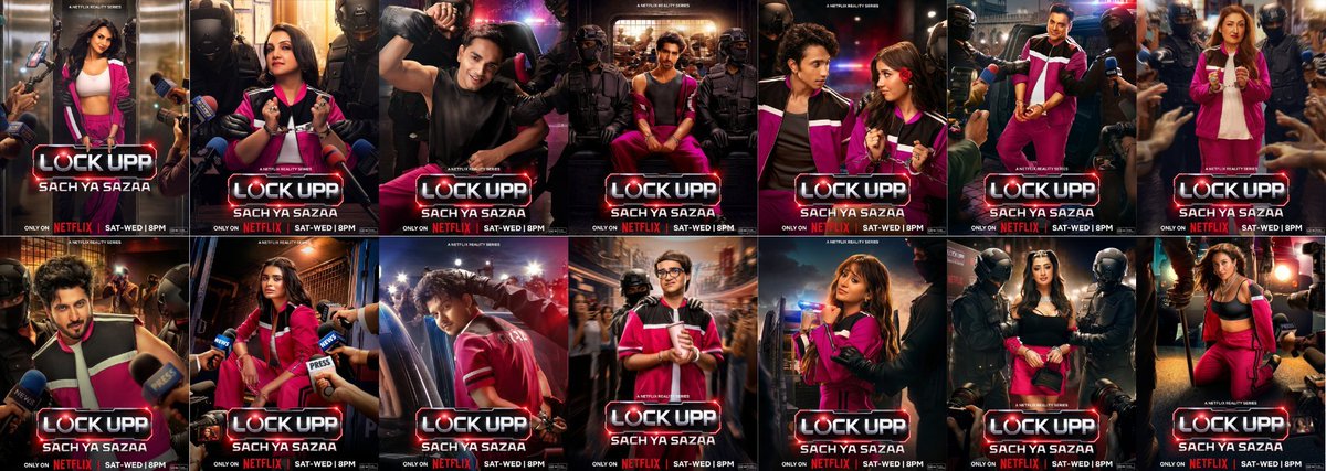 BiggBossWale20's tweet photo. #LockUpp Season 2 Contestants:
1. #SunitaAhuja
2. #PamalaSerena
3. #ShivangiJoshi
4. #SufiMotiwala
5. #ShreyaKalra
6. #RiyazAly
7. #ShrestaIyer
8. #DheerajDoopar 
9. #RamKapoor 
10. #YogeshRawat  
11. #AkankshaChaudhary 
12. #AkankshaChamola 
13. #HarshadChopda
14. #VarunYadav https://t.co/ygMfktbPSl