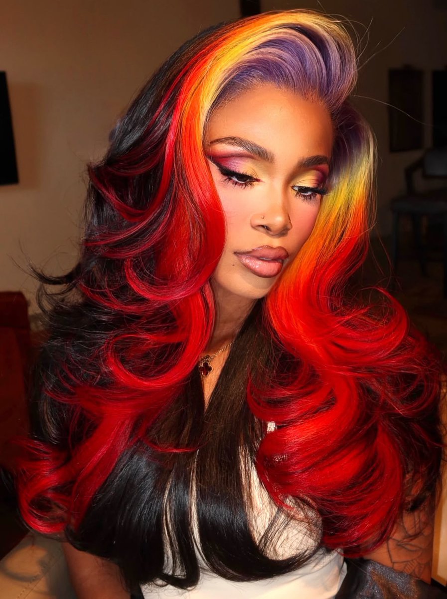 DolldByKenn's tweet photo. KolorMeKrazy🫟| Phoenix Flare Ombrè🐦‍🔥| 📸: officialmicah https://t.co/ioQ31jmzCu