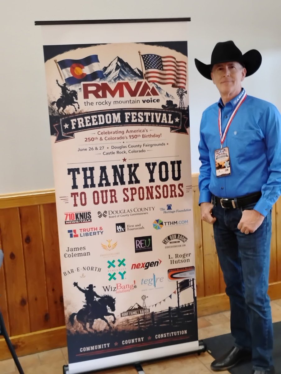 bobdavisforco's tweet photo. Enjoying a great weekend out at the @rockymountainvoice Freedom Festival in Castle Rock!
Attended the Back The Blue Bash last night, rodeo today, and look forward to attending the candidate meet and greet later today. #RMV #freedomfest
If you're here, I'd love to see you. Please stop me and say hello! @rockymountainvoice
https://t.co/H0aMIRk5i5
