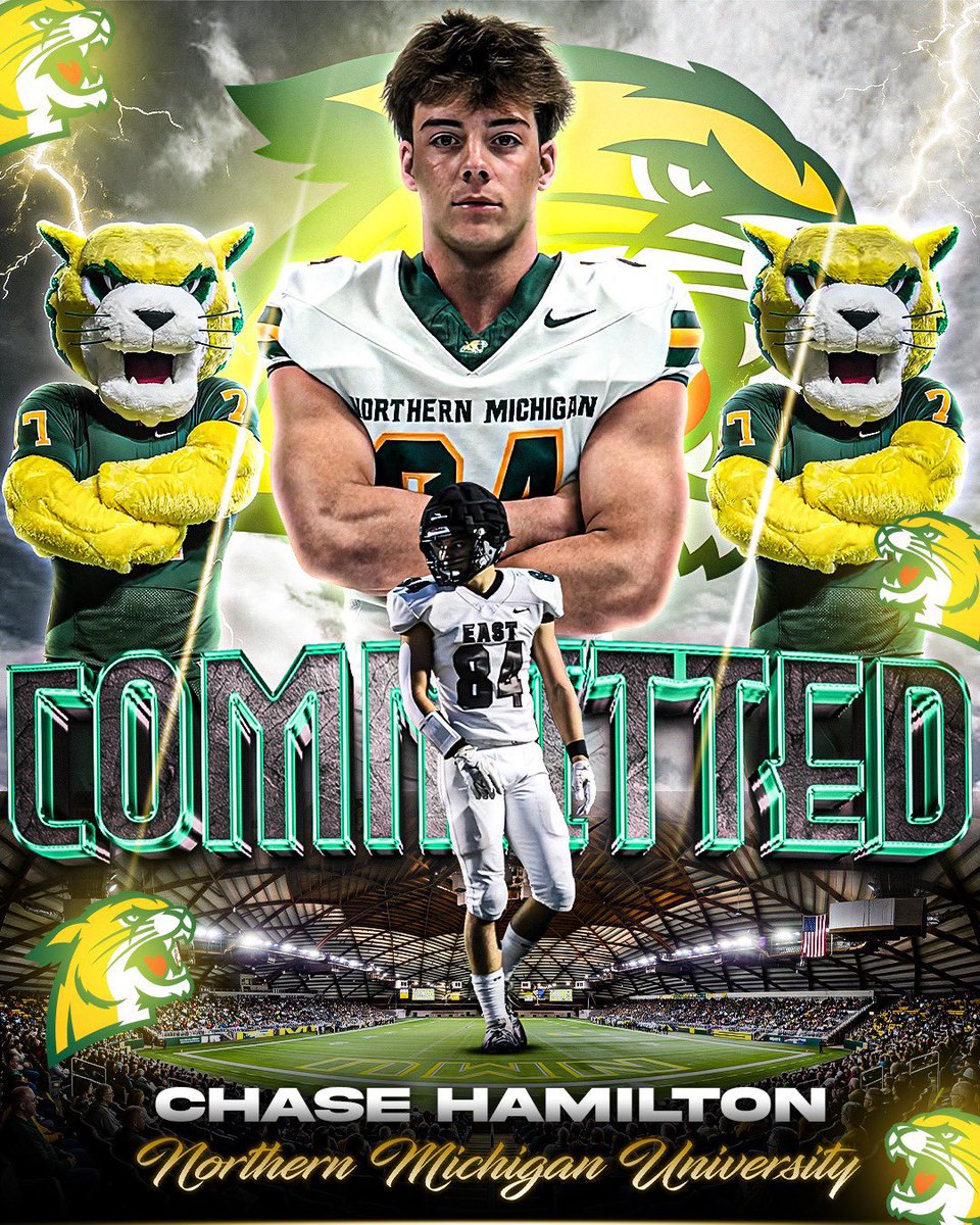 ChaseH_28's tweet photo. COMMITTED‼️‼️

@NMUCoachBright @CoachKrezek @Coach_IP3 @NMU_Football @coach_nowicki @ChiesaBob @BeEast_Football @MichFBFrenzy @MIexposure @TheD_Zone @DarielShepherd https://t.co/bhp873e71X