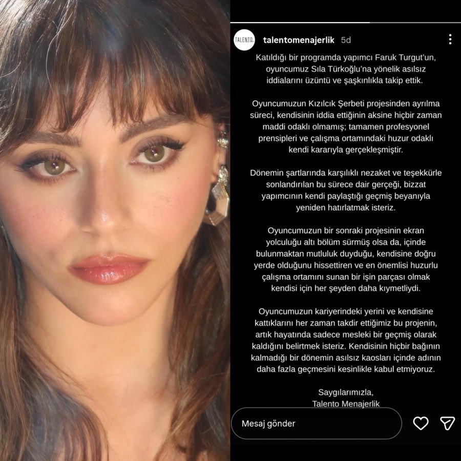 GedAmDon's tweet photo. #CanYaman, may your path stay far away from people who undervalue those who help build their success.
This producer repeated the same pattern of disrespect today with #SılaTürkoğlu , dismissing her rights &amp; mocking her new project. Calling him a butcher is the mildest description https://t.co/6hLnapVDnK