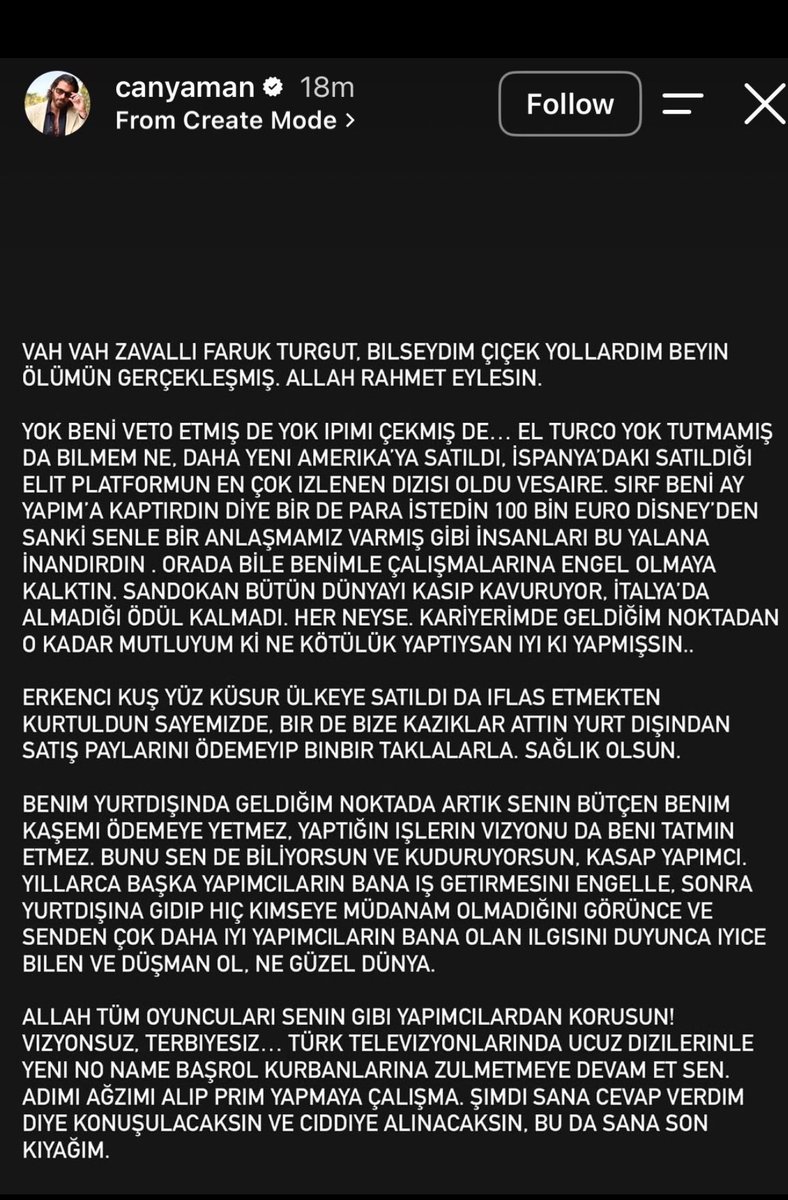 GedAmDon's tweet photo. #CanYaman, may your path stay far away from people who undervalue those who help build their success.
This producer repeated the same pattern of disrespect today with #SılaTürkoğlu , dismissing her rights &amp; mocking her new project. Calling him a butcher is the mildest description https://t.co/6hLnapVDnK