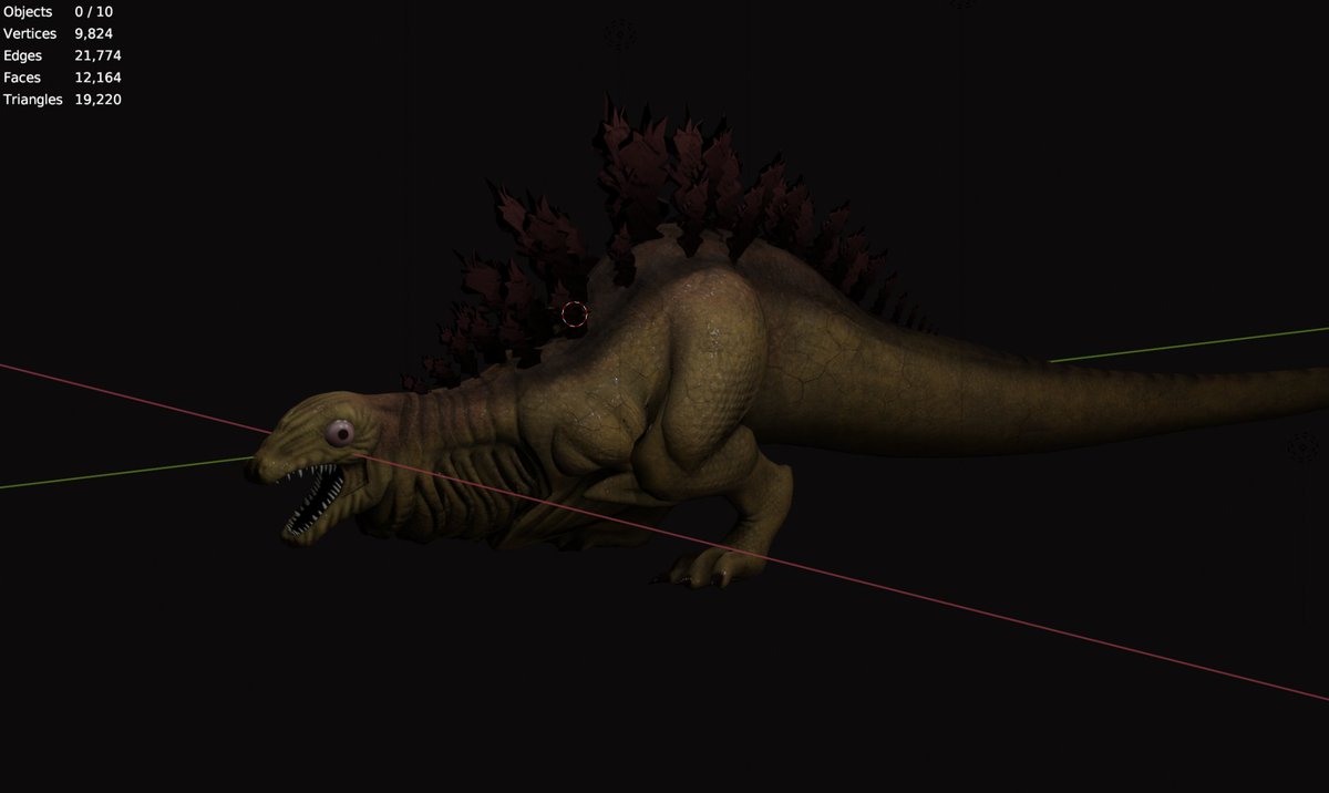ManFromPeckham's tweet photo. Client (kai) decided to waste my time and ghost me after I finished the model so im selling this Kamatakun model if anyone's interested. 
#RobloxDev #Blender #Kaiju https://t.co/z3BhjBJKIu