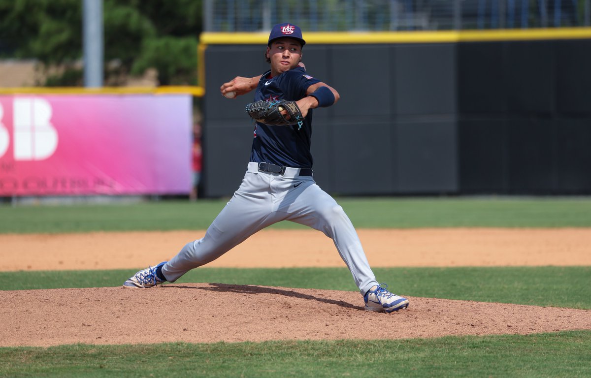USABaseballCNT's tweet photo. 2.0 IP, 1 H, 0 R, 1 BB, 3 K

A scoreless performance out of the pen for Wylan Moss 🚫

@WylanMoss x @UCLABaseball https://t.co/5Yo7VlPVDB