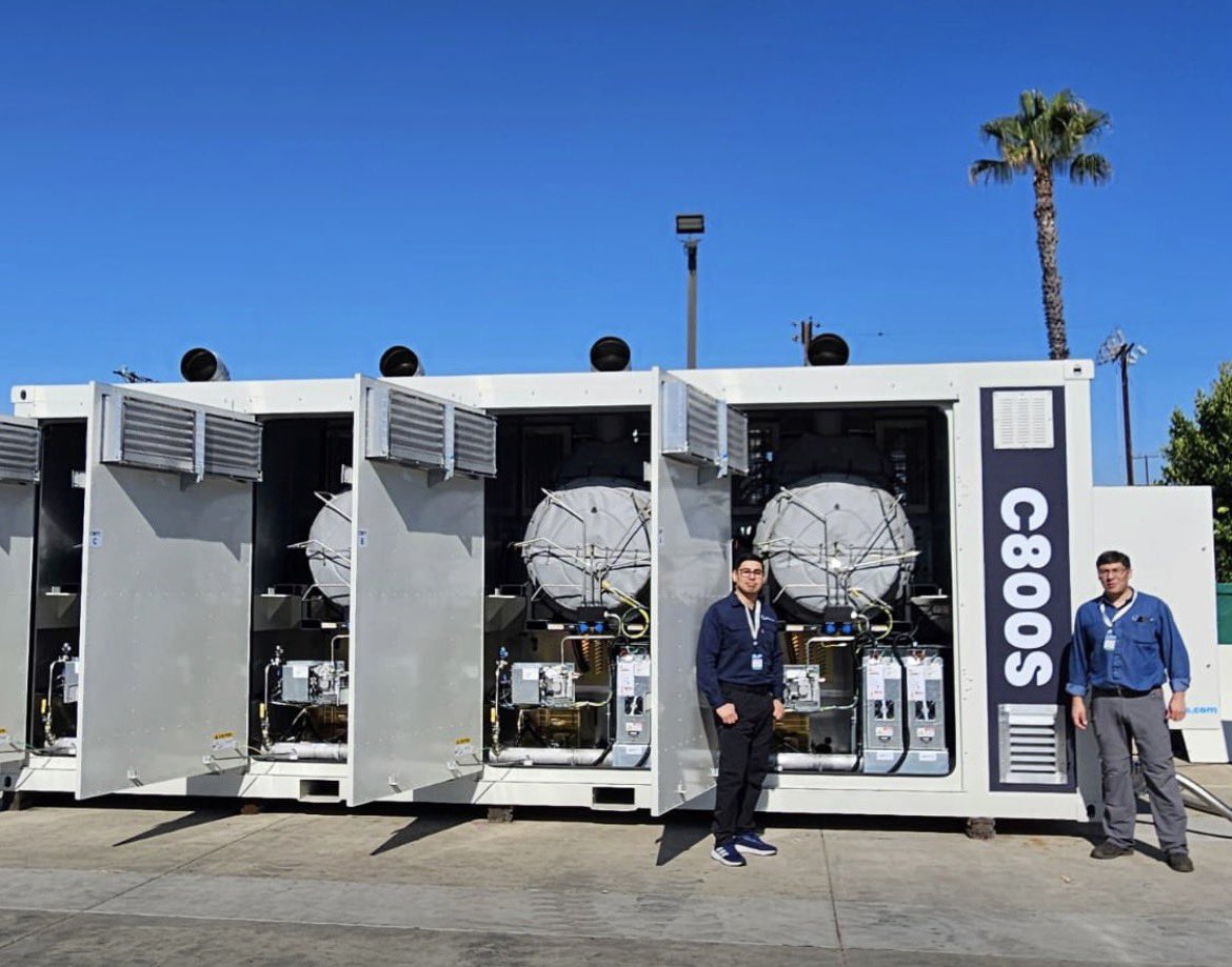 NikolasAlvarezN's tweet photo. The world's first @CapstoneEnergy + Micro-Turbines manufactured with the brand's new identity were just delivered in Chile. Big things are coming for $CGEH https://t.co/W9vBpjgLq6