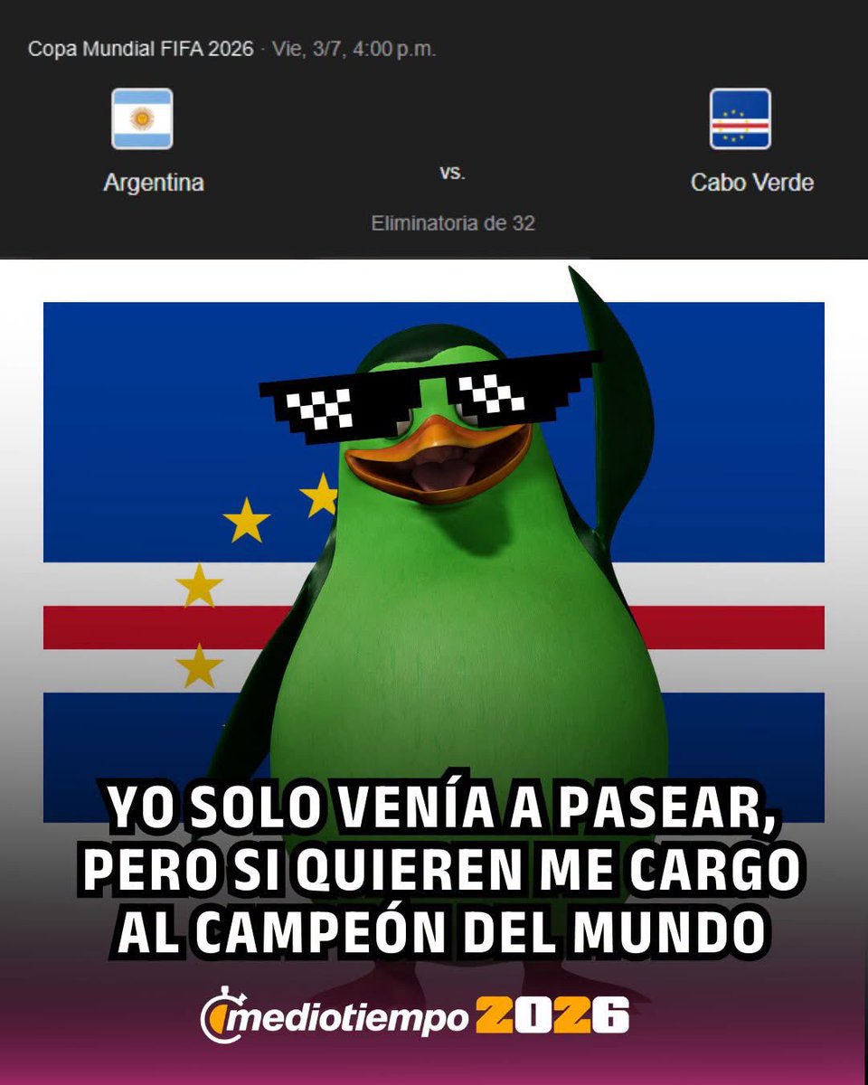 l0rdAlexX's tweet photo. Ufff, la neta estaría de huevos que Cabo Verde mandara a chingar a su madre a los hambrentinos. 👌🏻 https://t.co/M4PIpd05LC