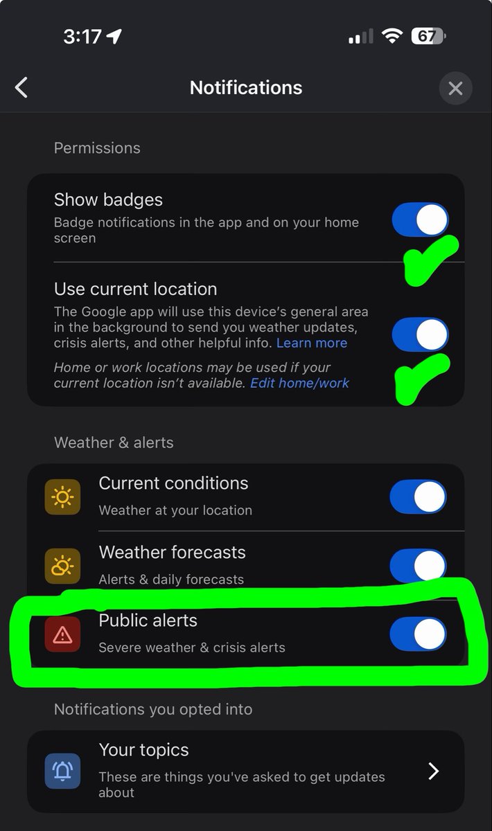 johnfvelasquez's tweet photo. @alejandromora01 @Apple @Google @Android Solo necesitas descargar la app de Google en tu iPhone y activar esto en Ajustes>Notificaciones. https://t.co/liWq3pp6RA