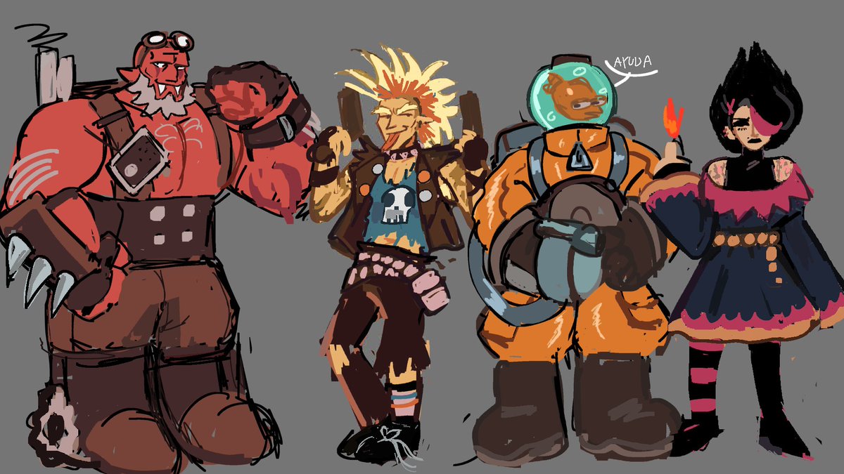 capitanazouwu's tweet photo. ahora si estan todos + mini retoques xdd

#concord #characterdesign #ocart #playstation #myart https://t.co/7L4cGo8CrM