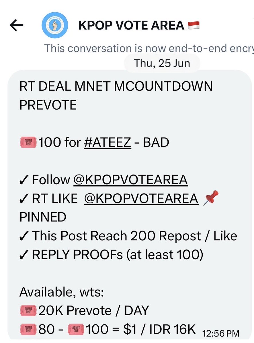 AteezVanguard's tweet photo. 8️⃣ RT DEAL MNET MCOUNTDOWN PREVOTE
 
🎟️100 for #ATEEZ - BAD

✓ Follow @KPOPVOTEAREA
✓ RT LIKE  @KPOPVOTEAREA 📌 PINNED
✓ This Post Reach 200 Repost / Like 
✓ REPLY PROOFs (at least 100) https://t.co/beZ1yU11DT
