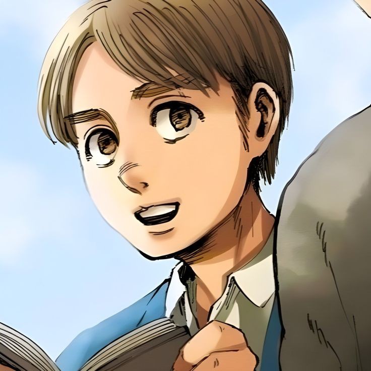 grimmnism's tweet photo. armin arlert🤎 yes in the manga his eyes are brown https://t.co/JB4lWSVLy3