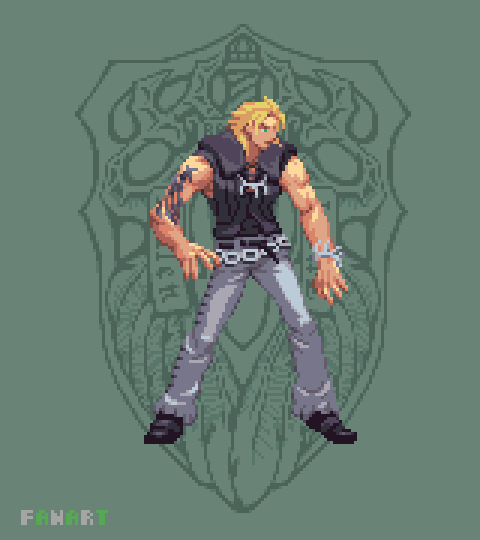 satozz's tweet photo. CFASのルーク 三人の中では一番難しい

#ドット絵 #pixelart #StreetFighter #fanart https://t.co/XKokbNaQAy