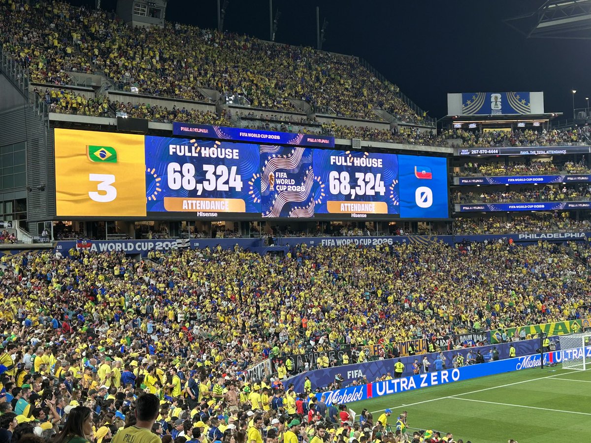 RobertG2001's tweet photo. Main event from June 19 when I went to see the FIFA World Cup game at Lincoln Financial Field in Philadelphia matchup of Brazil VS Haiti. $3,300 is how much I spend on the hospitality ticket. This was the best moment to remember. https://t.co/i6DY2QfiDJ