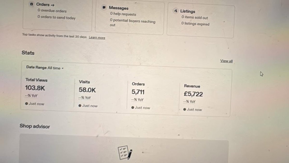stephenodet's tweet photo. People think Success on Etsy is all about Luck… But this proves otherwise. Over 100K views, Thousands of orders, and Steady Revenue. All built with consistency, patience, and the right Strategy. Stay consistent, keep improving, and your time will Come.

#etsy #etsyearnings https://t.co/Z7giEOsNgW