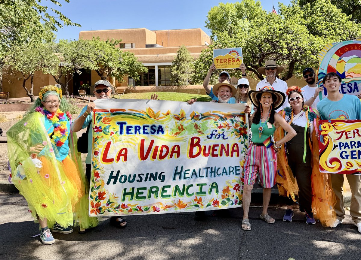 TeresaForNM's tweet photo. Happy Pride Month, Nuevo México! This month, and every month, we celebrate the strength of our LGBTQ+ communities, their joy, and the many ways they help make New Mexico the vibrant and welcoming place we call home.

Porque aquí, todos pertenecen. Estamos orgullosos! https://t.co/GvMHdrXVvD