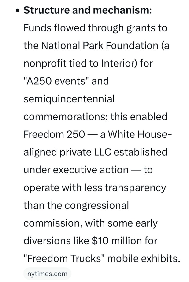 OuttaOz's tweet photo. @jimstewartson I'll tell you how. It's because Trump appropriated $100 million from Obama's 250th Commission fund, and kept most of it for himself. What little he did spend on the "celebration" is the pathetic display we see here. #ETTD https://t.co/lhg5R2j9lM