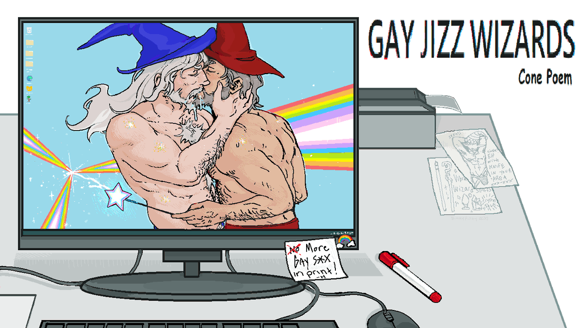 binkyfishy's tweet photo. stream gay jizz wizards by cone poem NOW!!! https://t.co/PI7xakOwXD