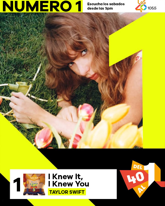 Kevin9723cp's tweet photo. 🇦🇷 🇺🇸 ¡Lo sabíamos, y a ti te encanta! "I Knew It, I Knew You" de @taylorswift13 logró el puesto número 1 de esta semana del ranking #Del40al1 de @Los40ar.
 
La banda sonora para #ToyStory5, supuso un regreso a las raíces "country" de Taylor, ¡y nos encanta a todos! https://t.co/LyLwrSGhJF